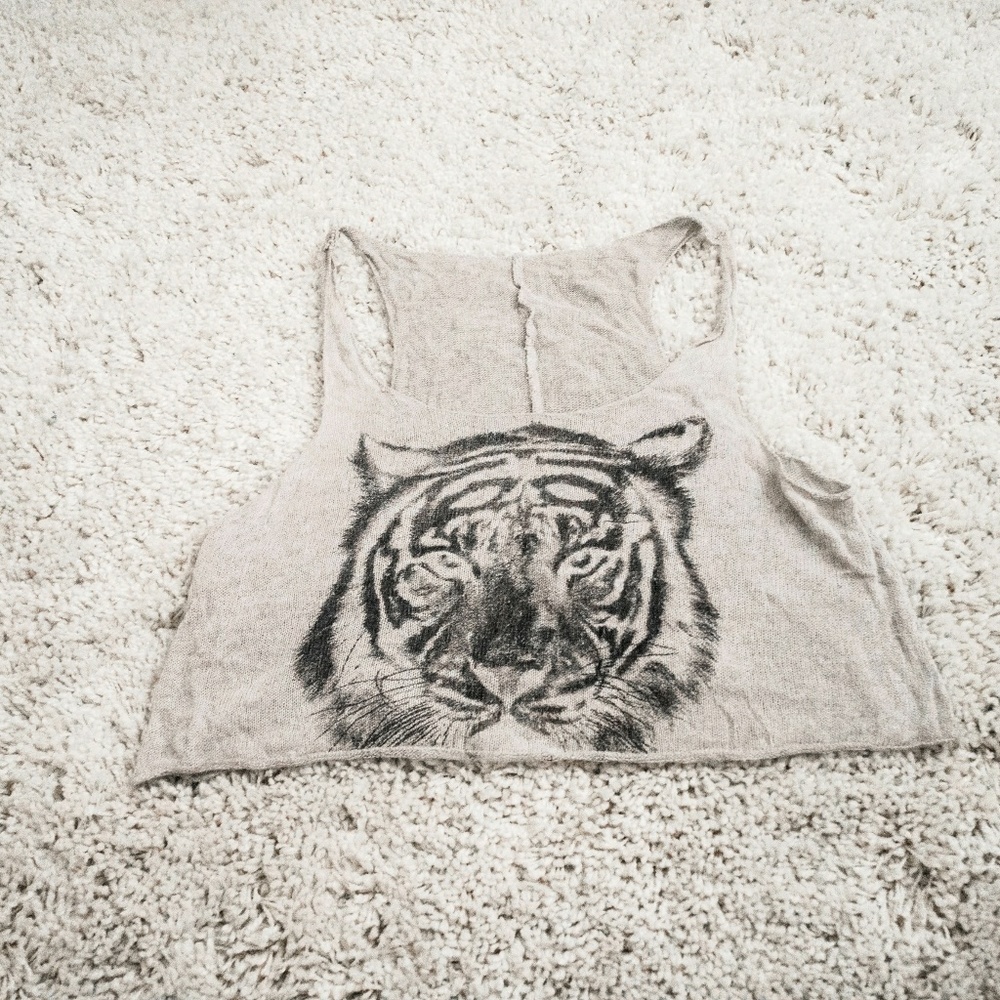 Flowy Tiger Print Crop Top